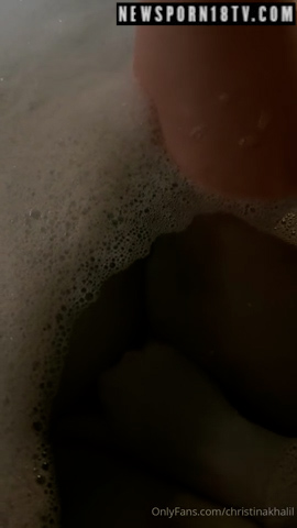 Christina Khalil show pussy in bath so hot