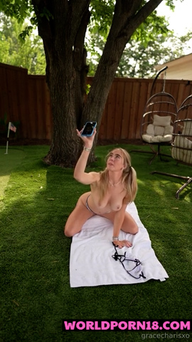 Grace Charis naked garden video Onlyfans  so hot